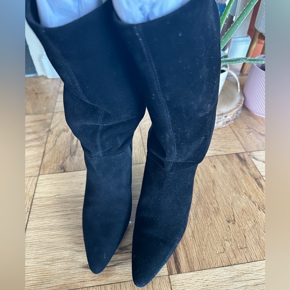RAYE Perla suede boots in black from Revolve Very good condition. Slouchy boots - Picture 4 of 11